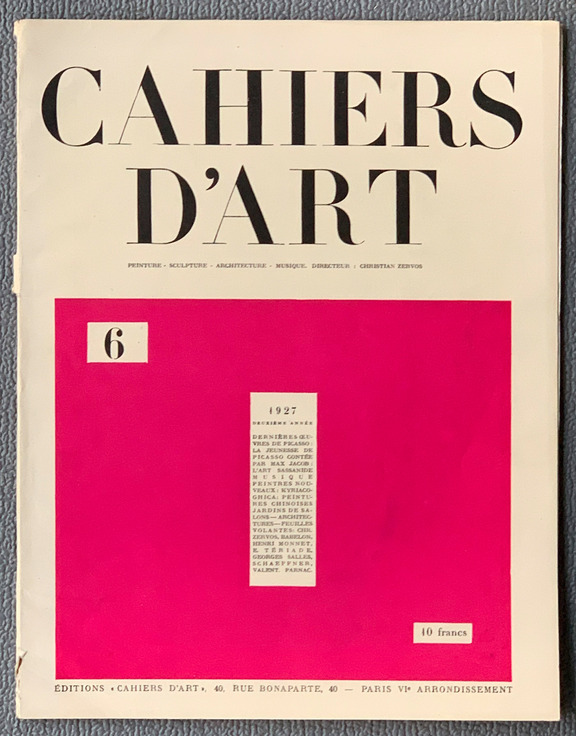 Cahiers d´Art 6, 1927
