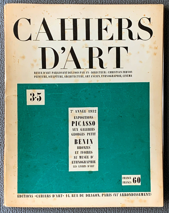 Cahiers d Art 1932, Nr. 3-5