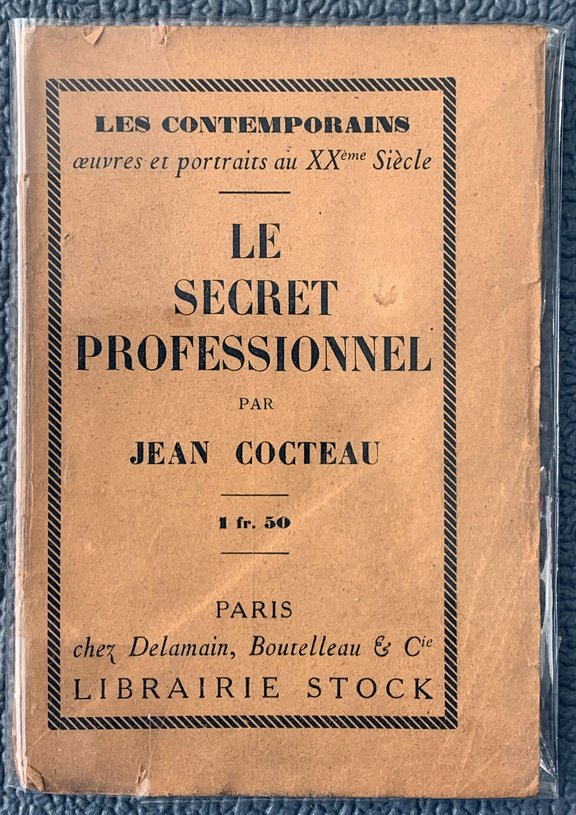 Le secret professionnel - Jean Cocteau, 1922