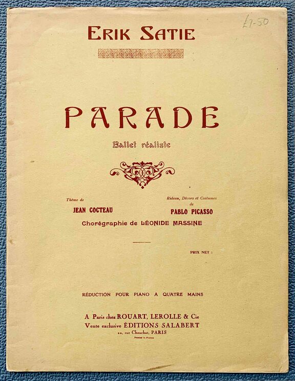 Parade - Eric Satie - Programm-  Notenheft 1917