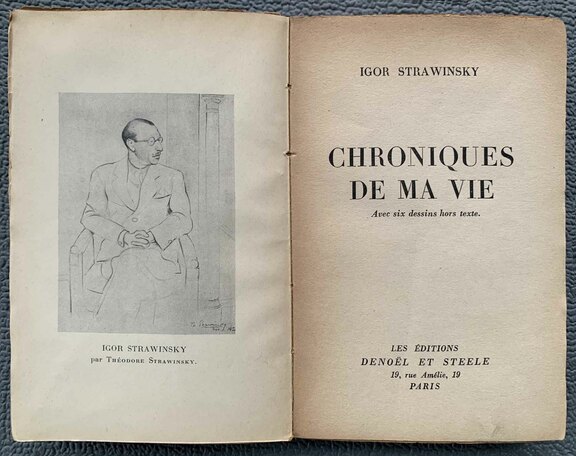 Chroniques de ma Vie - Igor Strawinsky, 1935