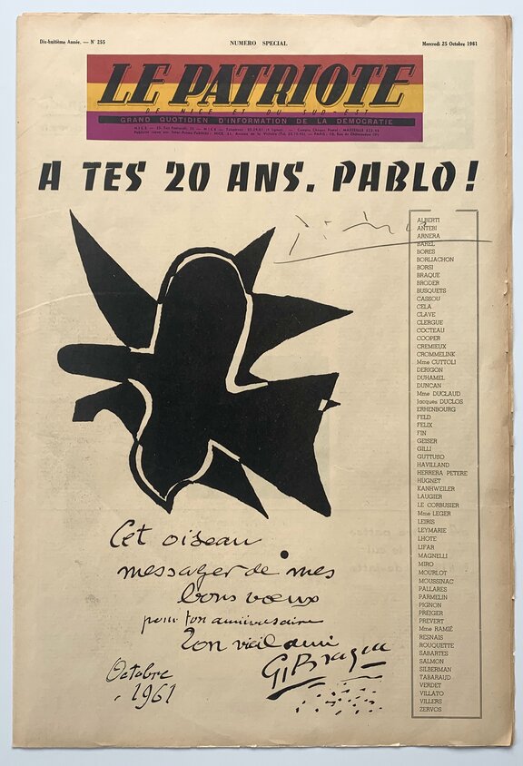 A Tes 20 ans, Pablo - 25.Oktober 1961, Numero s...